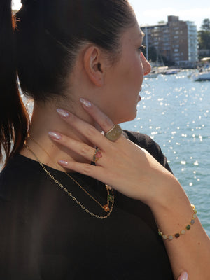 Sunlit Jade Ring