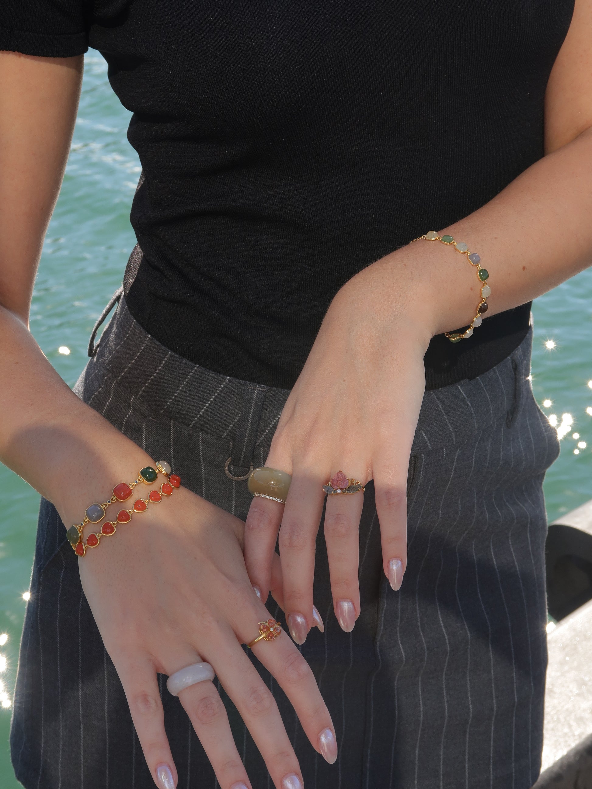 Cream Jade Ring