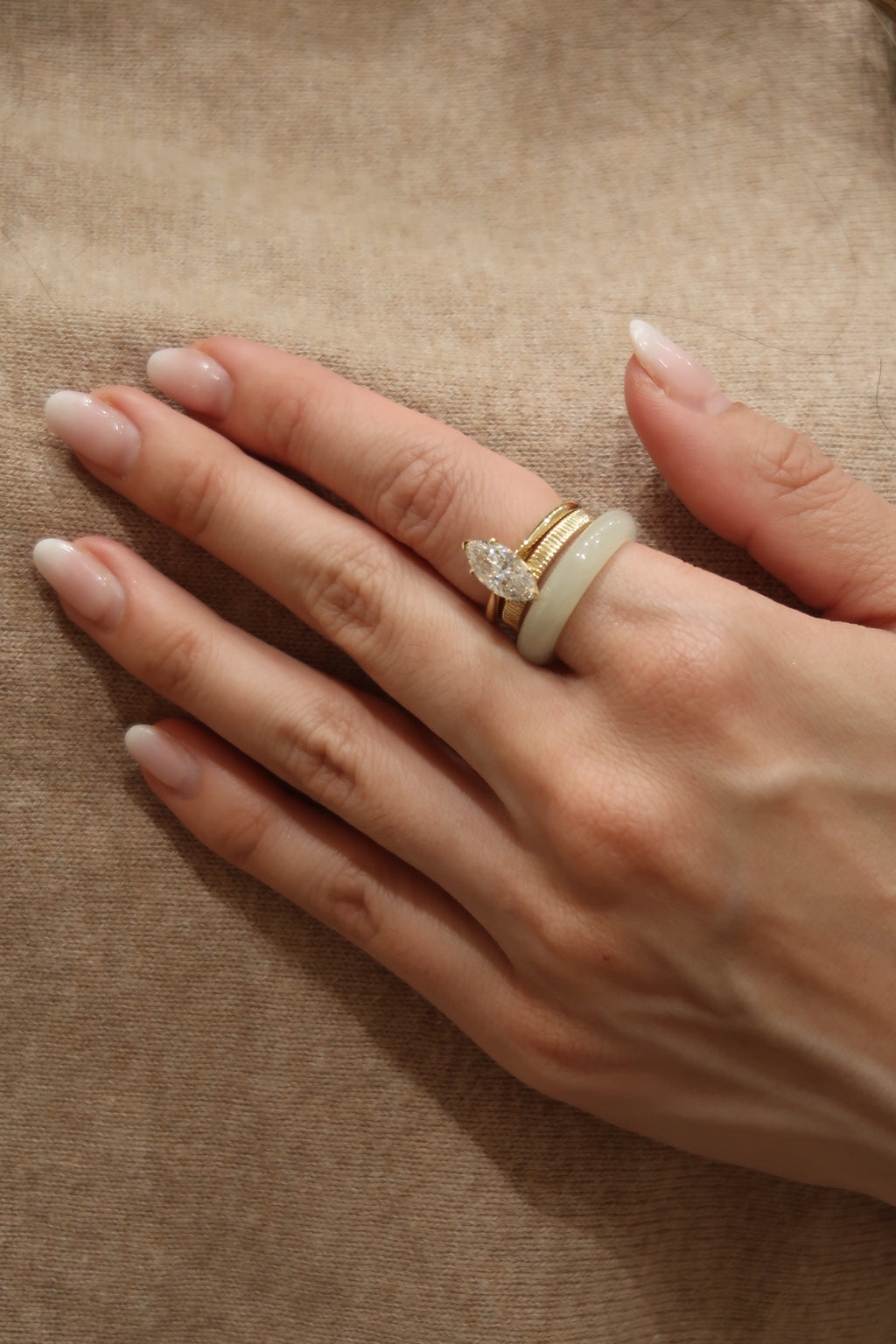 Amber Jade Ring