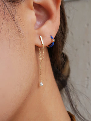 Diamond Chain Drop Earring