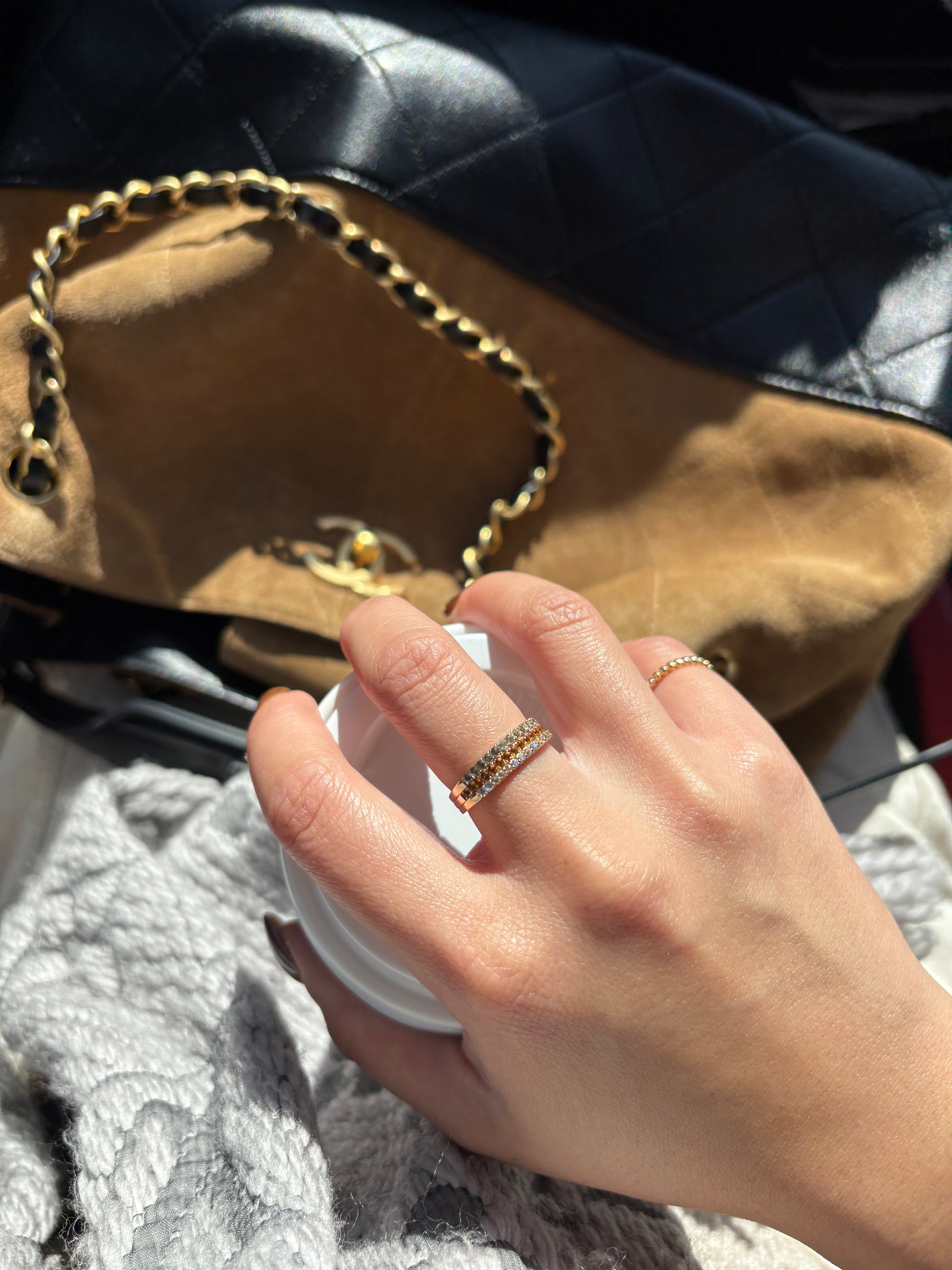 April Diamond Birthstone Eternity Ring