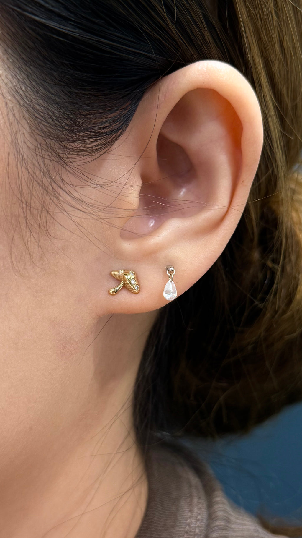 Lumina Teardrop Diamond Flatback Earring