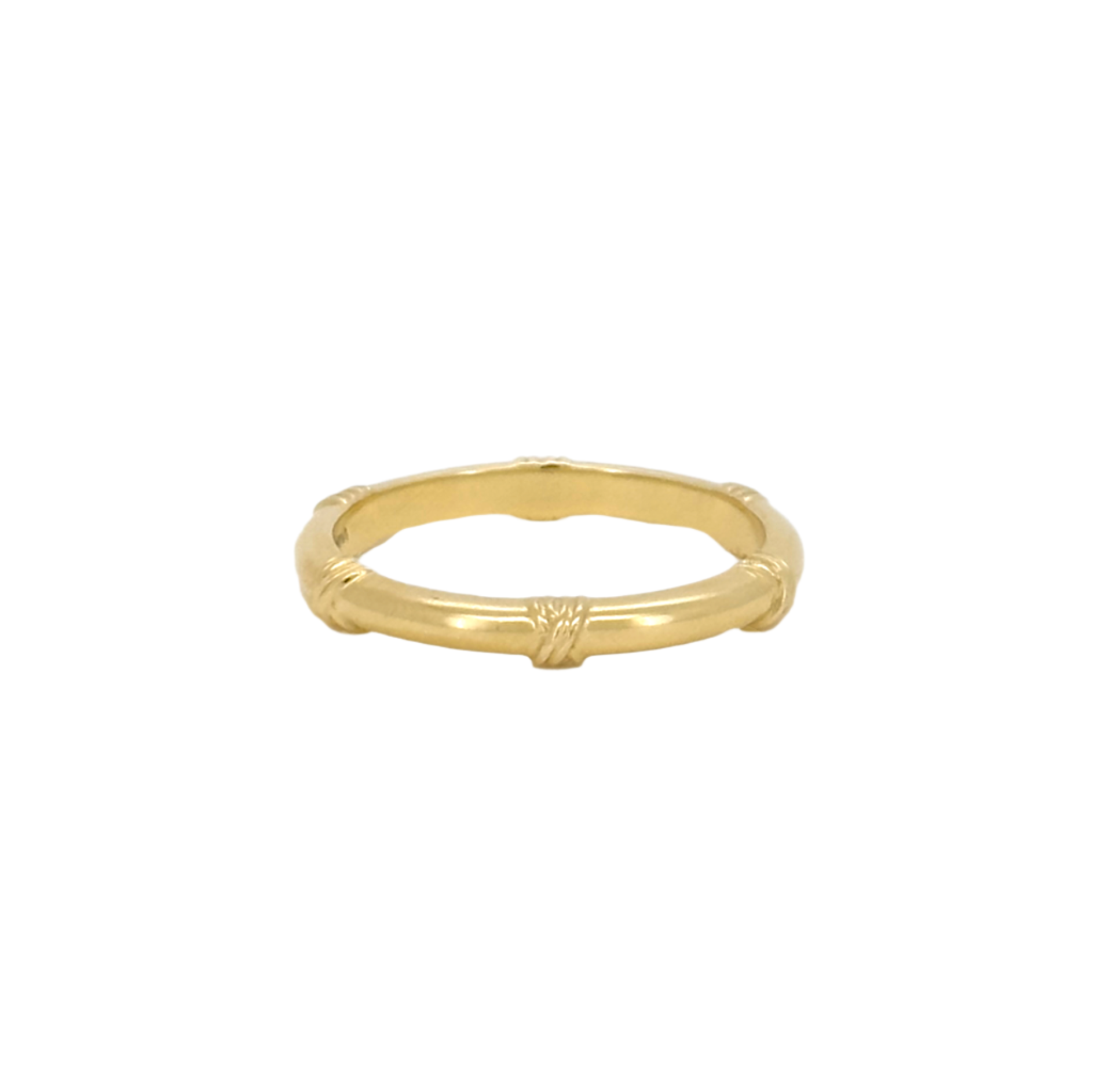 Bamboo Ring in Solid Gold