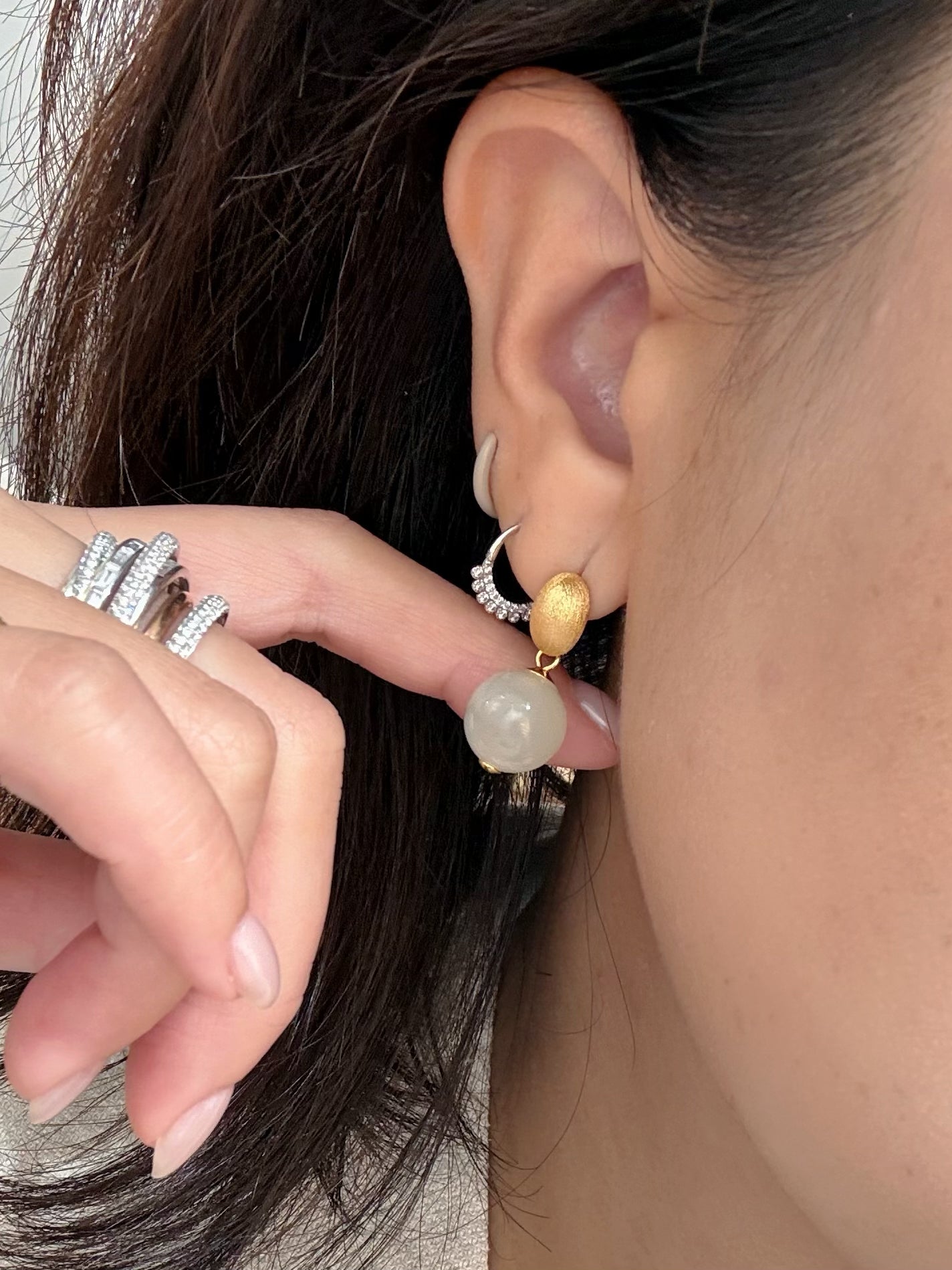 Luna Jade Drop Earrings