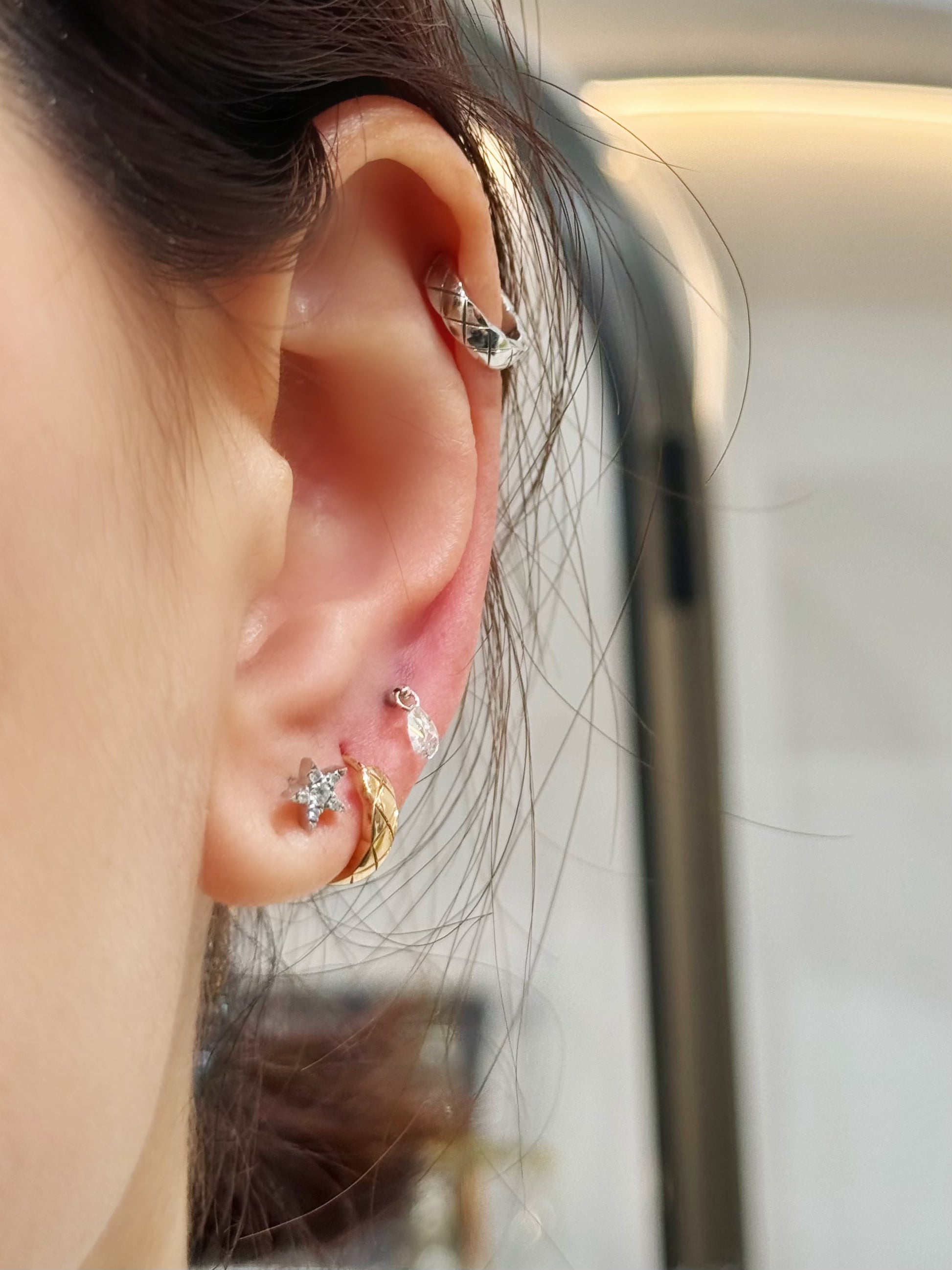 Lumina Teardrop Diamond Flatback Earring
