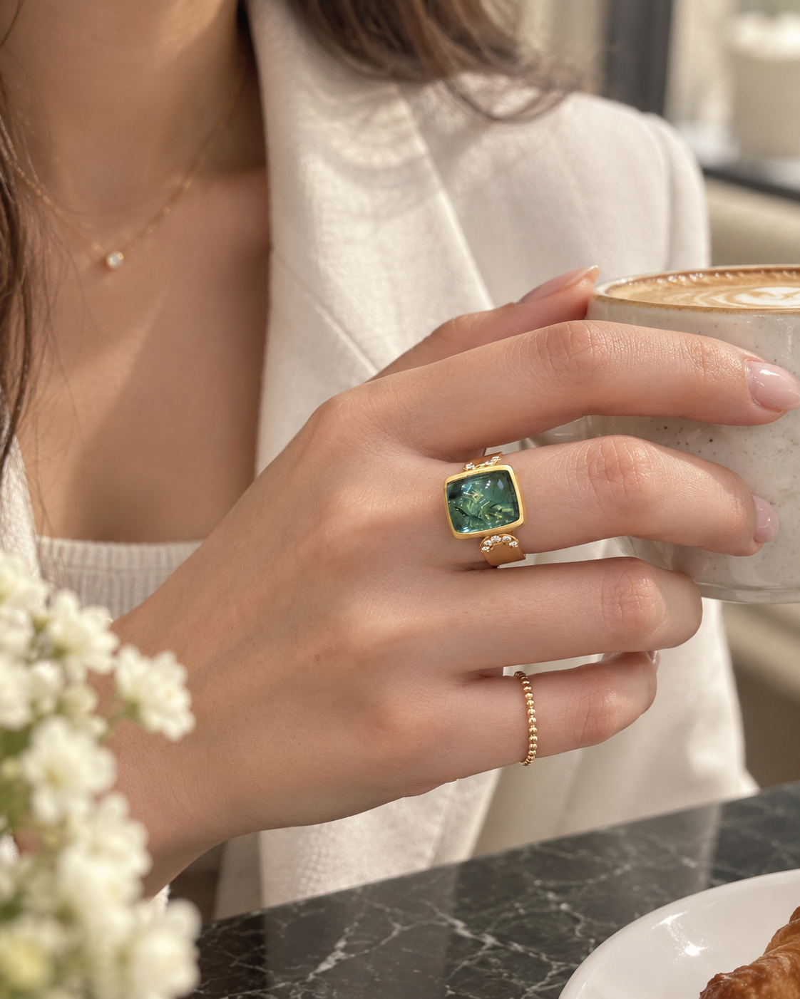 Marée Lagoon Tourmaline Ring