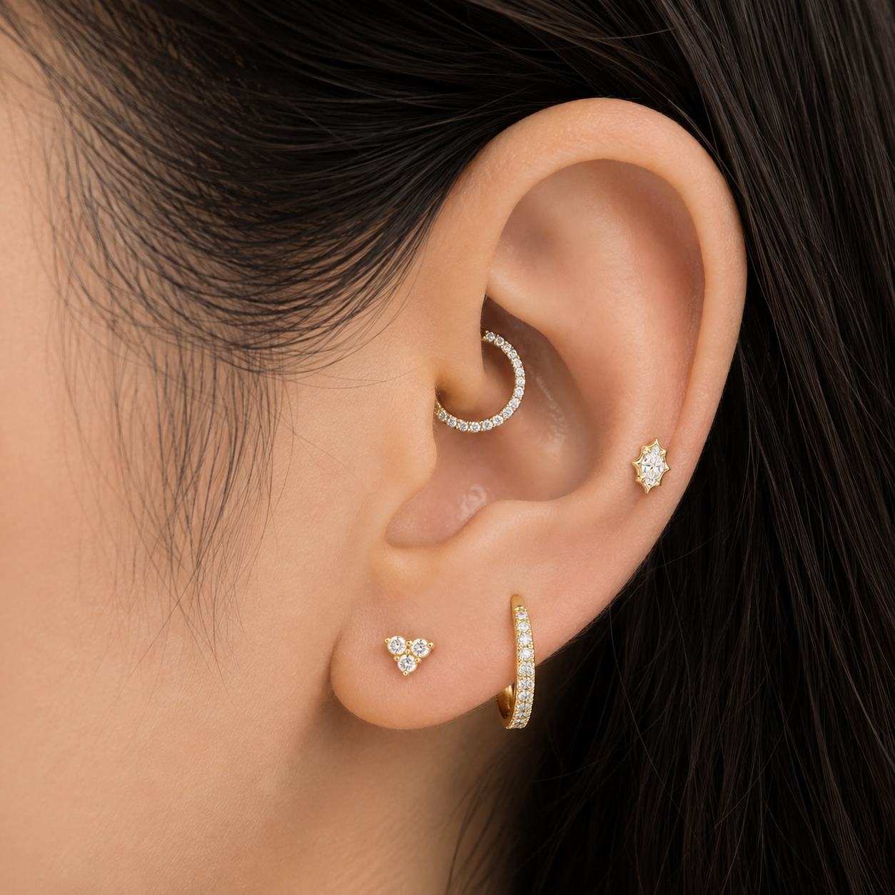Marquise Gothic Flatback Earring