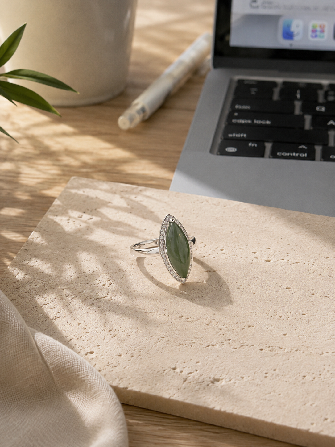Marquise Jade Ring