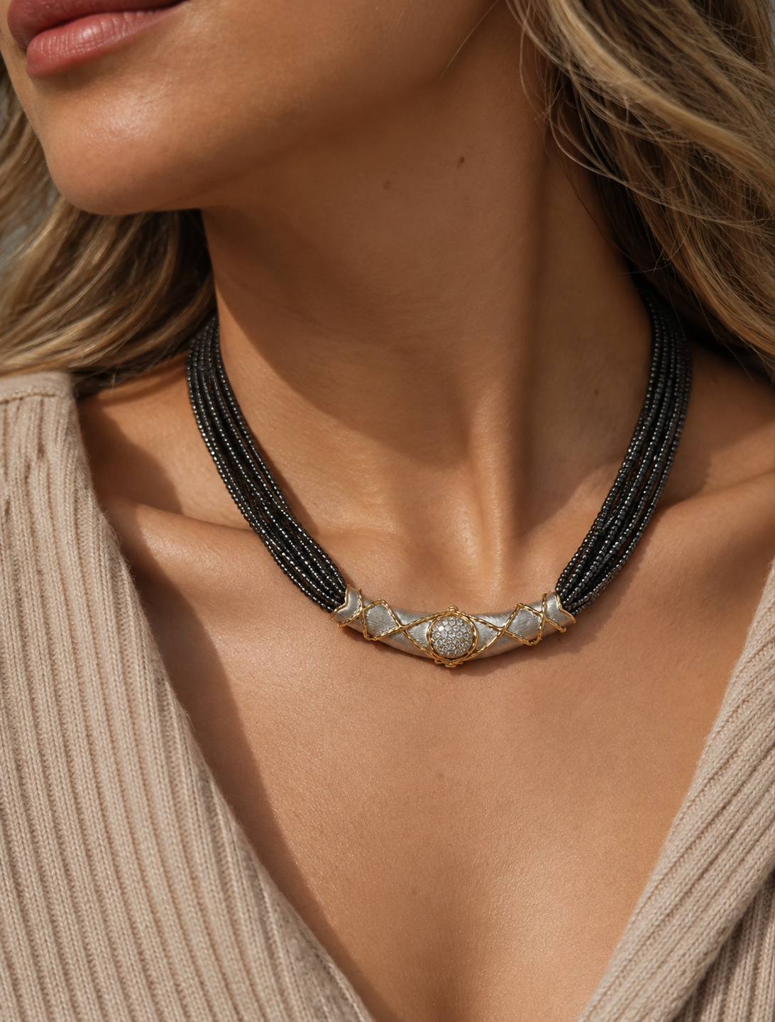 Naoko Ishikawa Multi-Strand Mineral Necklace