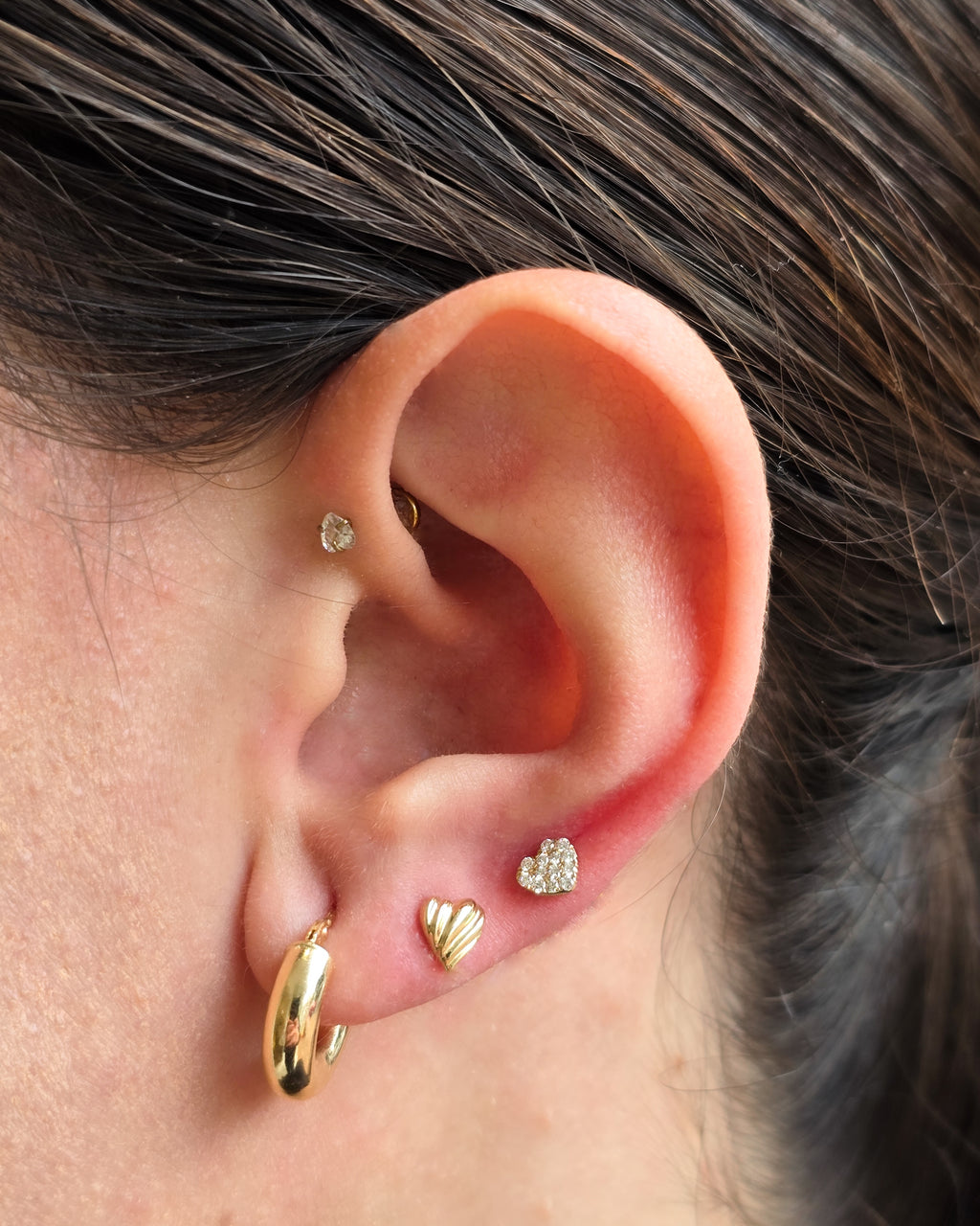 Éclat Heart Stud Earring