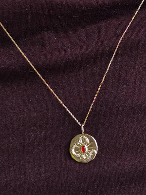Sunburst Serpent Amulet Necklace