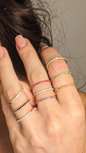 May Birthstone Eternity Ring