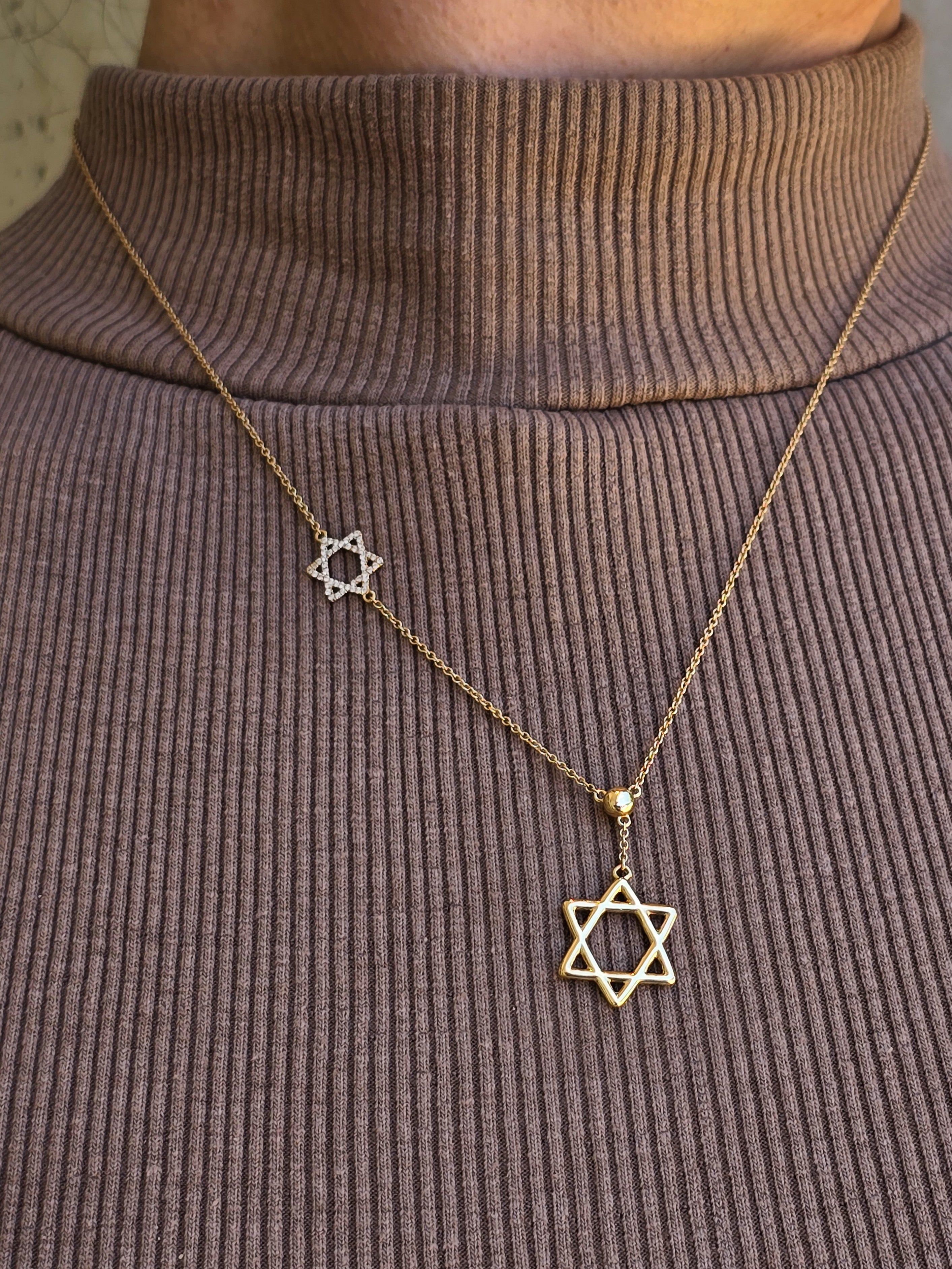 Connection Star Amulet Diamond Necklace