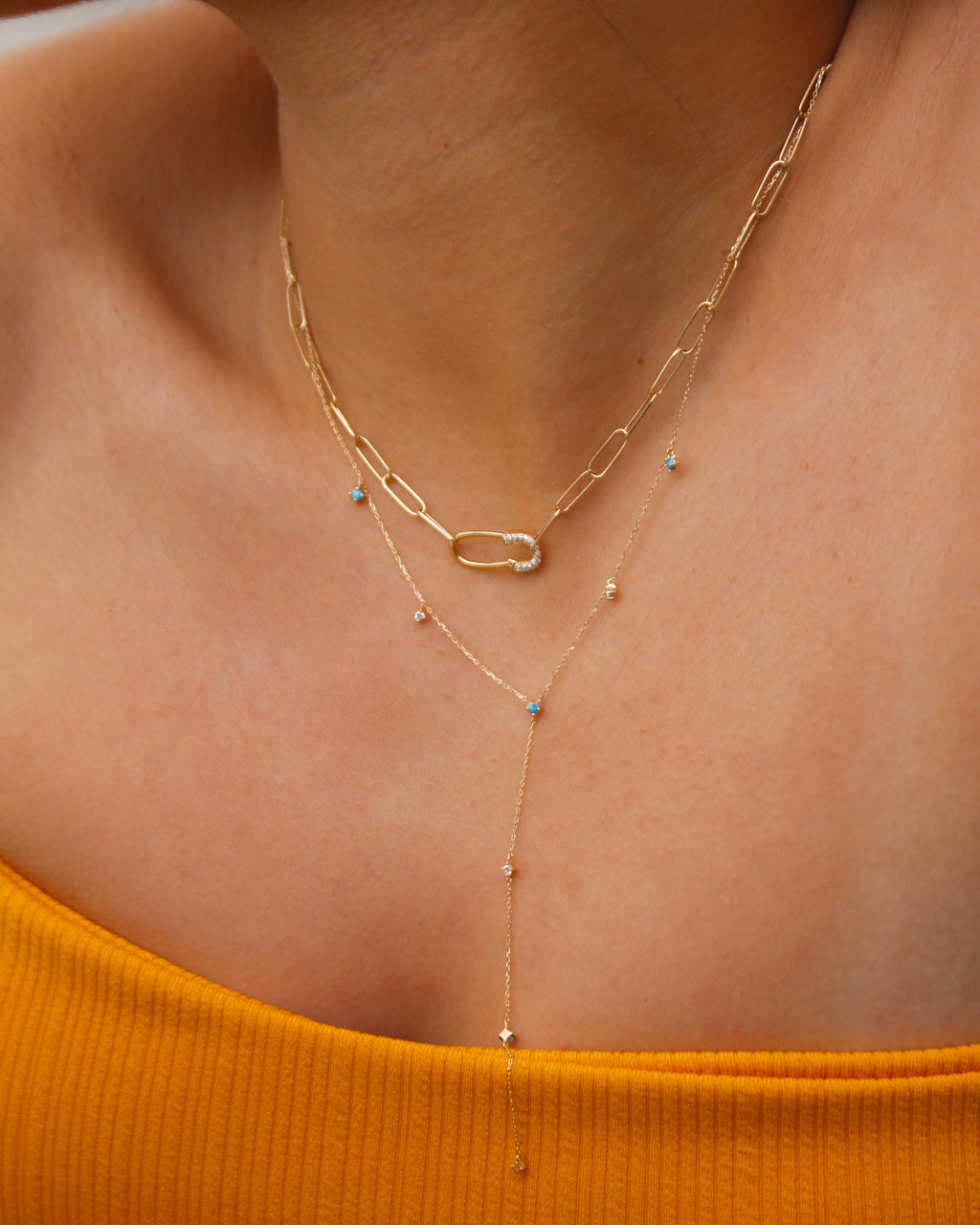 Pin Paperclip Necklace