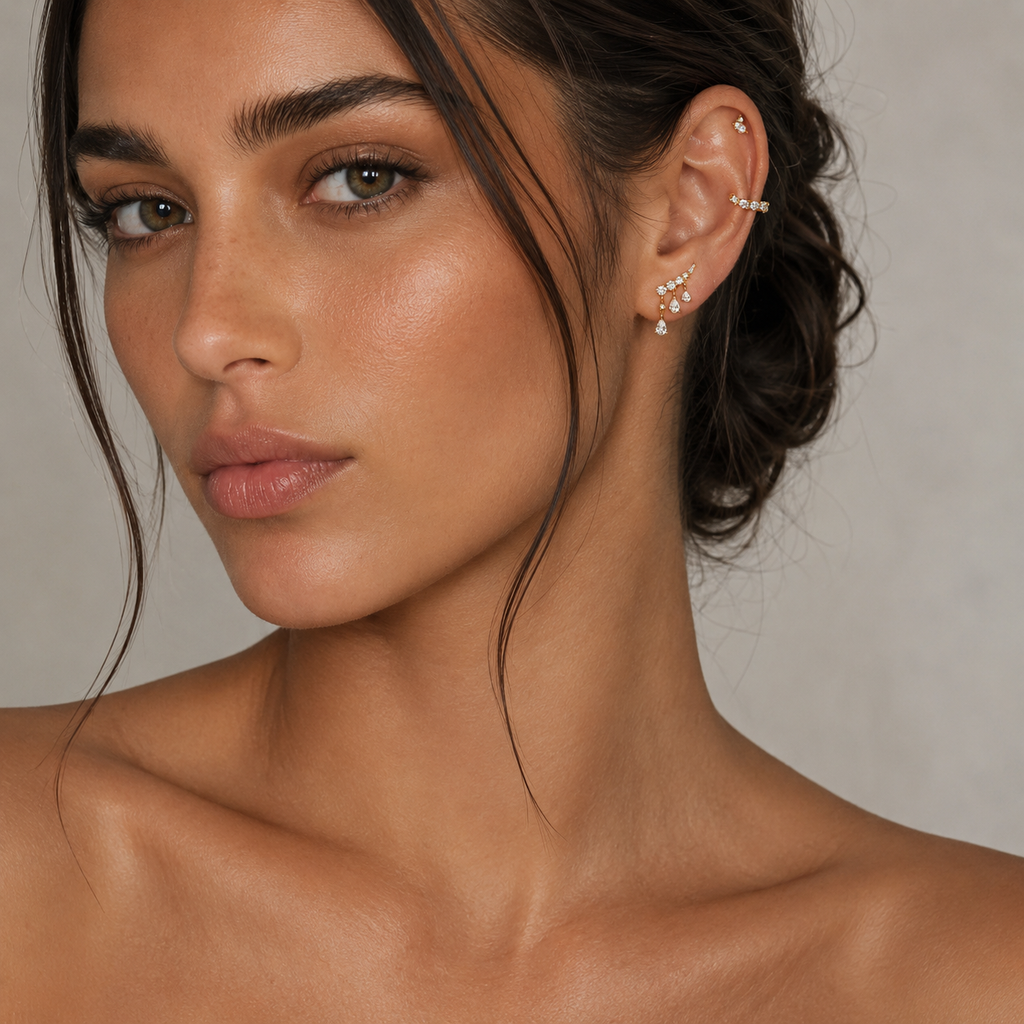 Pluie Diamond Ear Climber