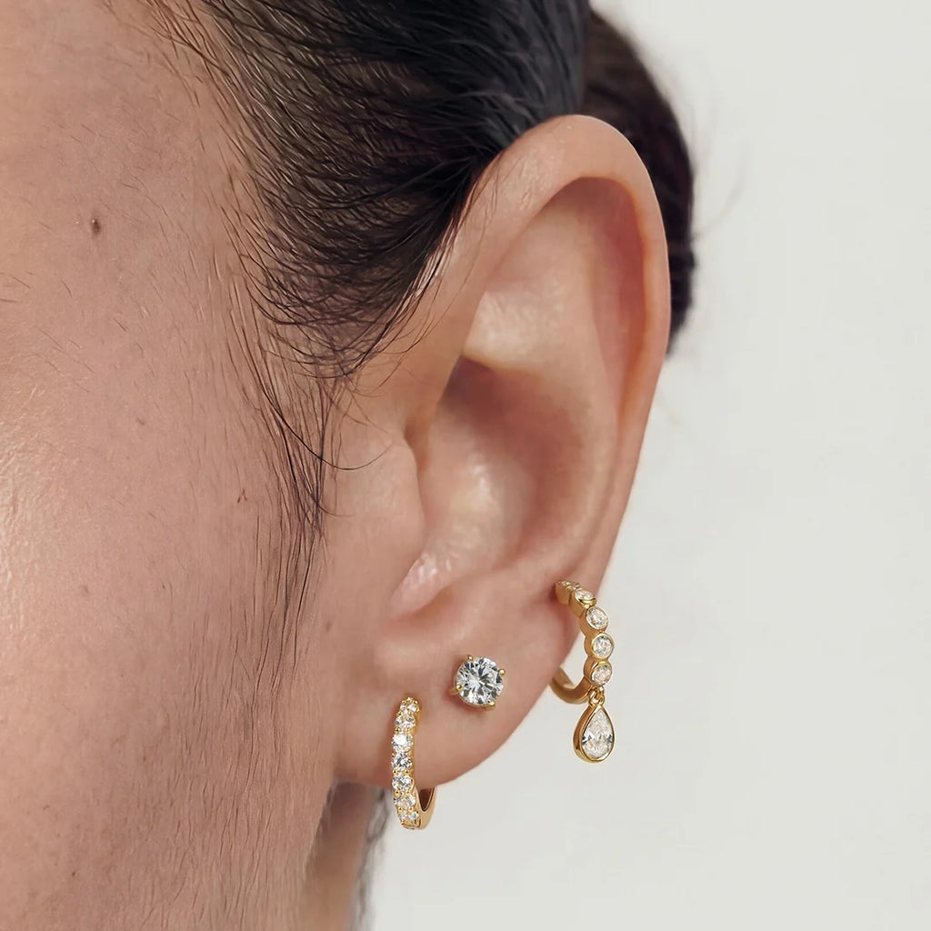 Poire Drop Huggie Earring