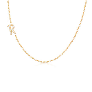 Initial Spark Diamond Necklace