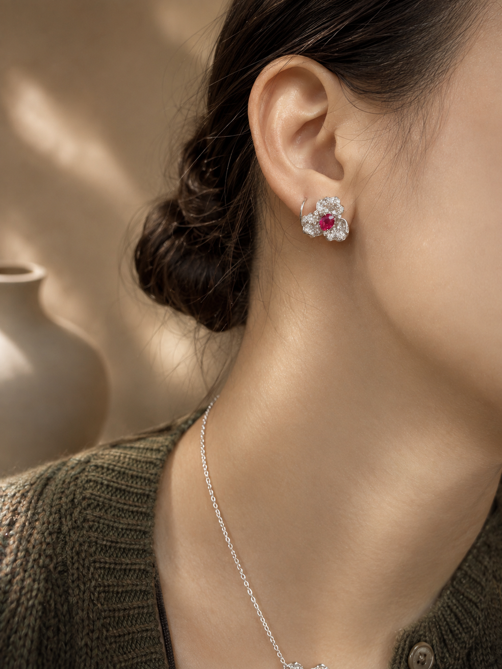 Floraison Ruby Earrings