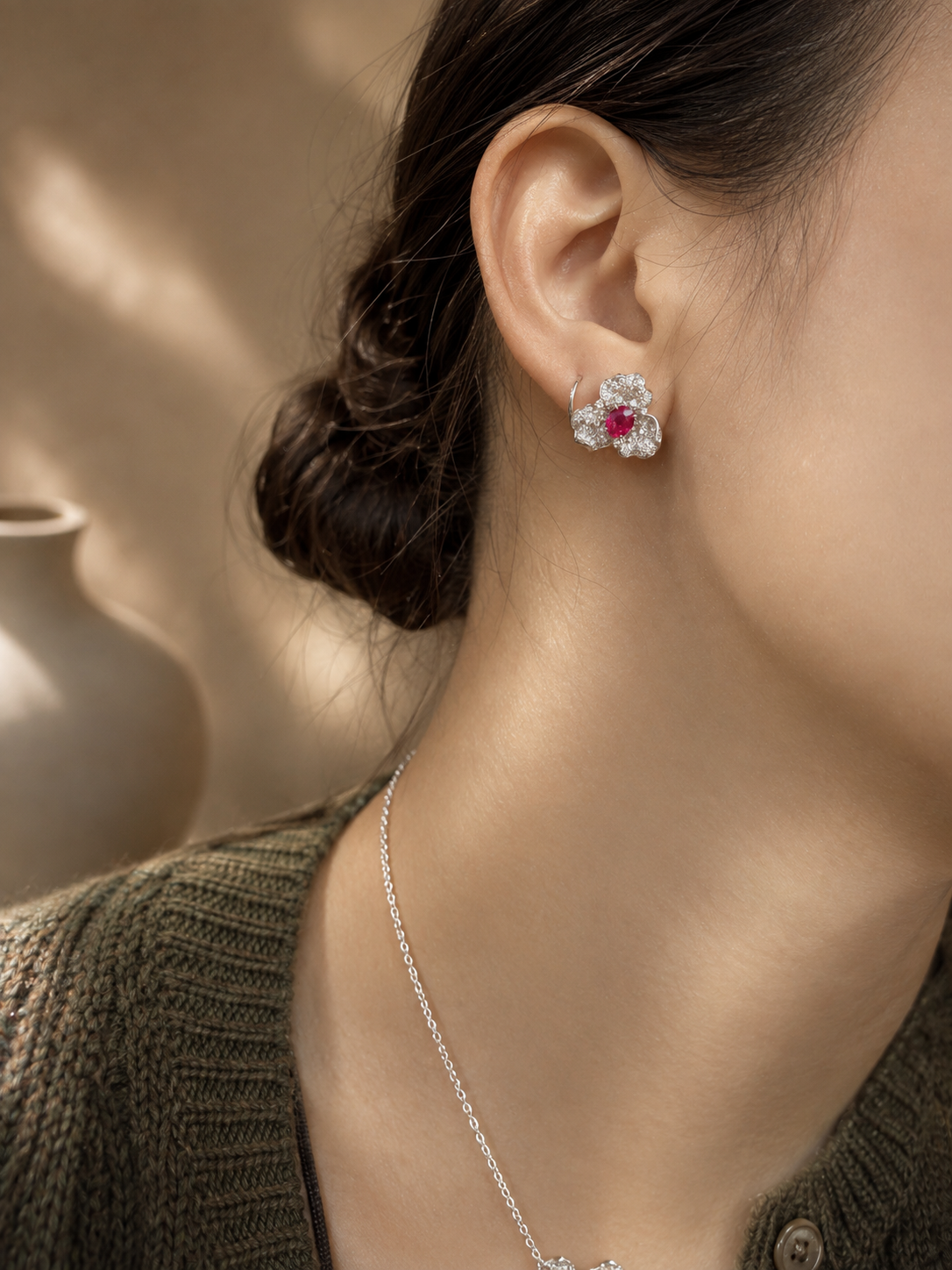 Floraison Ruby Earrings