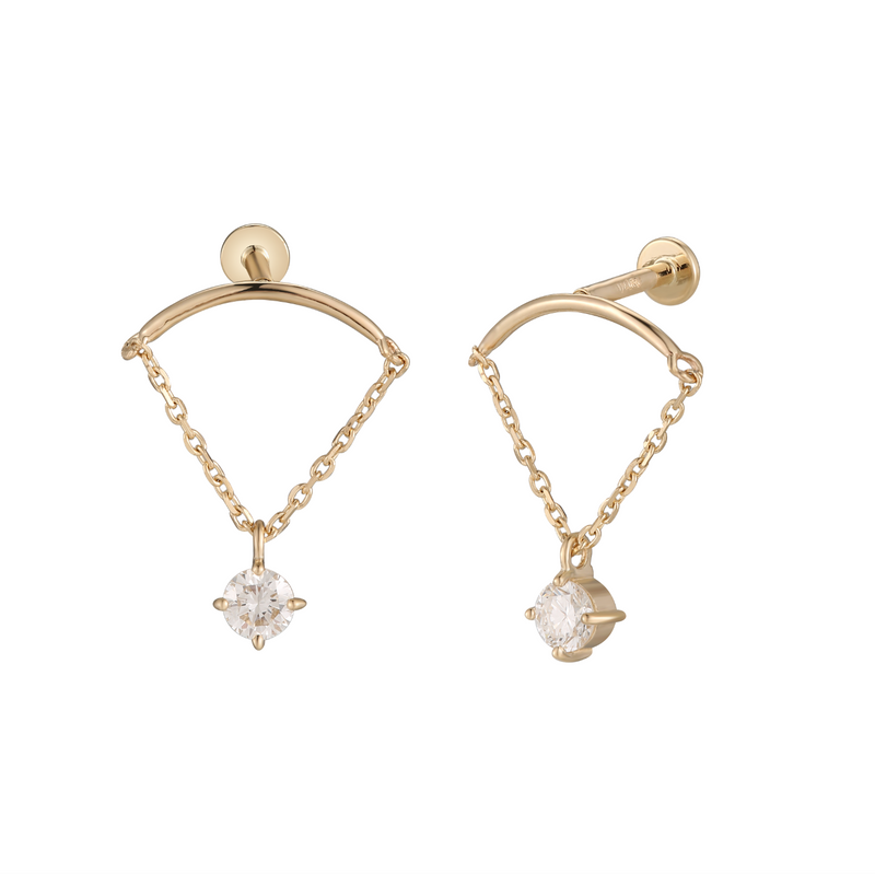 Vega Diamond Flatback Earring
