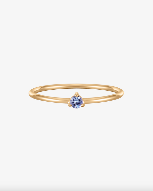 December Birthstone Tanzanite Solitaire Ring
