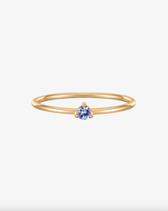 December Birthstone Tanzanite Solitaire Ring