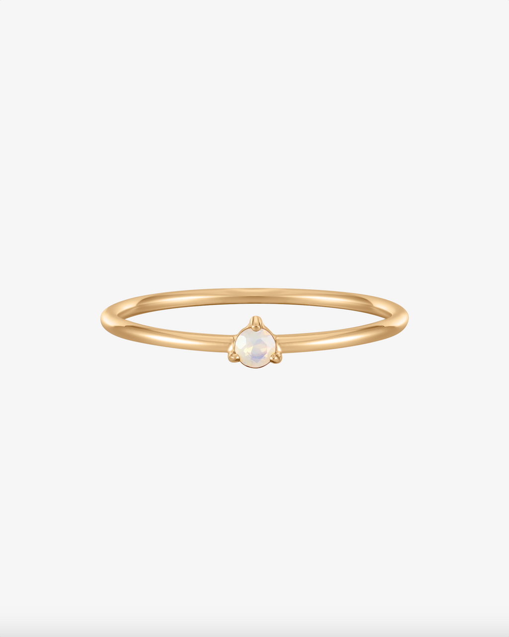 October Birthstone Opal Solitaire Ring