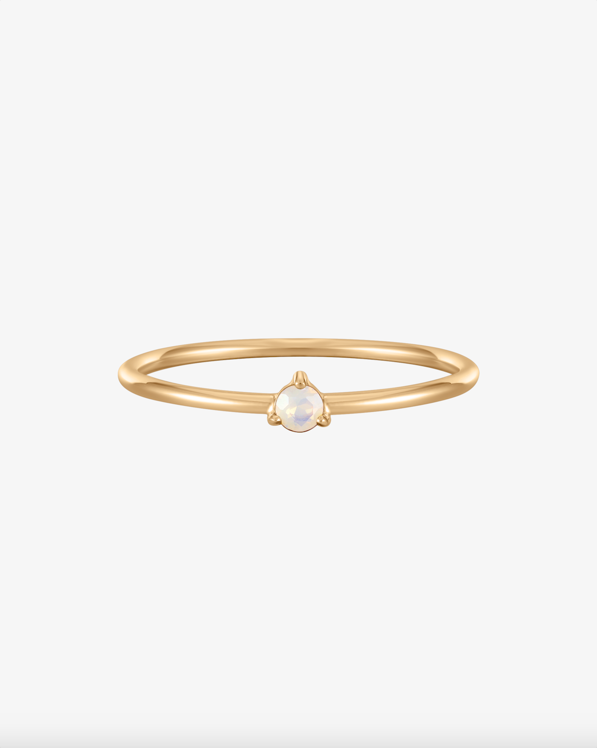 October Birthstone Opal Solitaire Ring