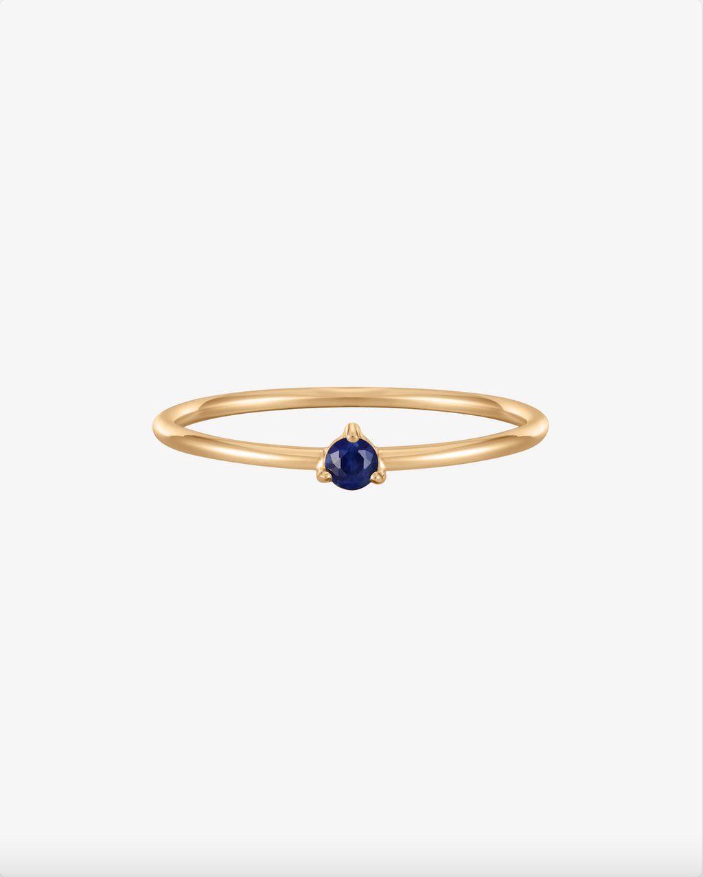 September Birthstone Sapphire Solitaire Ring
