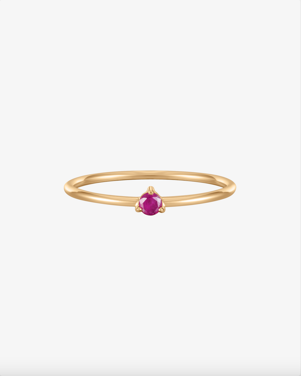 July Birthstone Ruby Solitaire Ring
