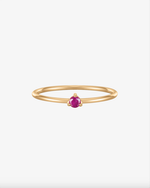 July Birthstone Ruby Solitaire Ring