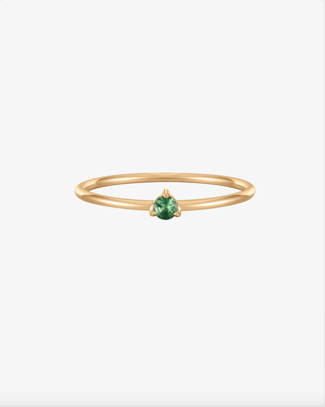 May Birthstone Tsavorite Solitaire Ring