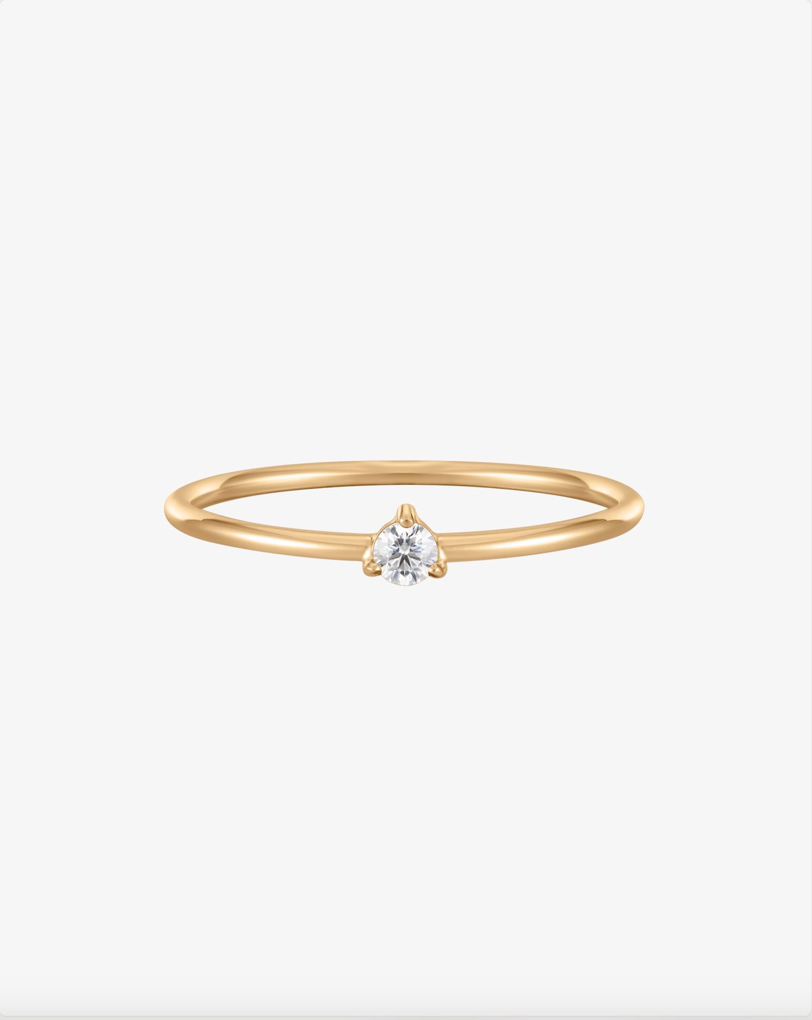 April Birthstone Diamond Solitaire Ring