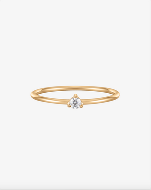 April Birthstone Diamond Solitaire Ring