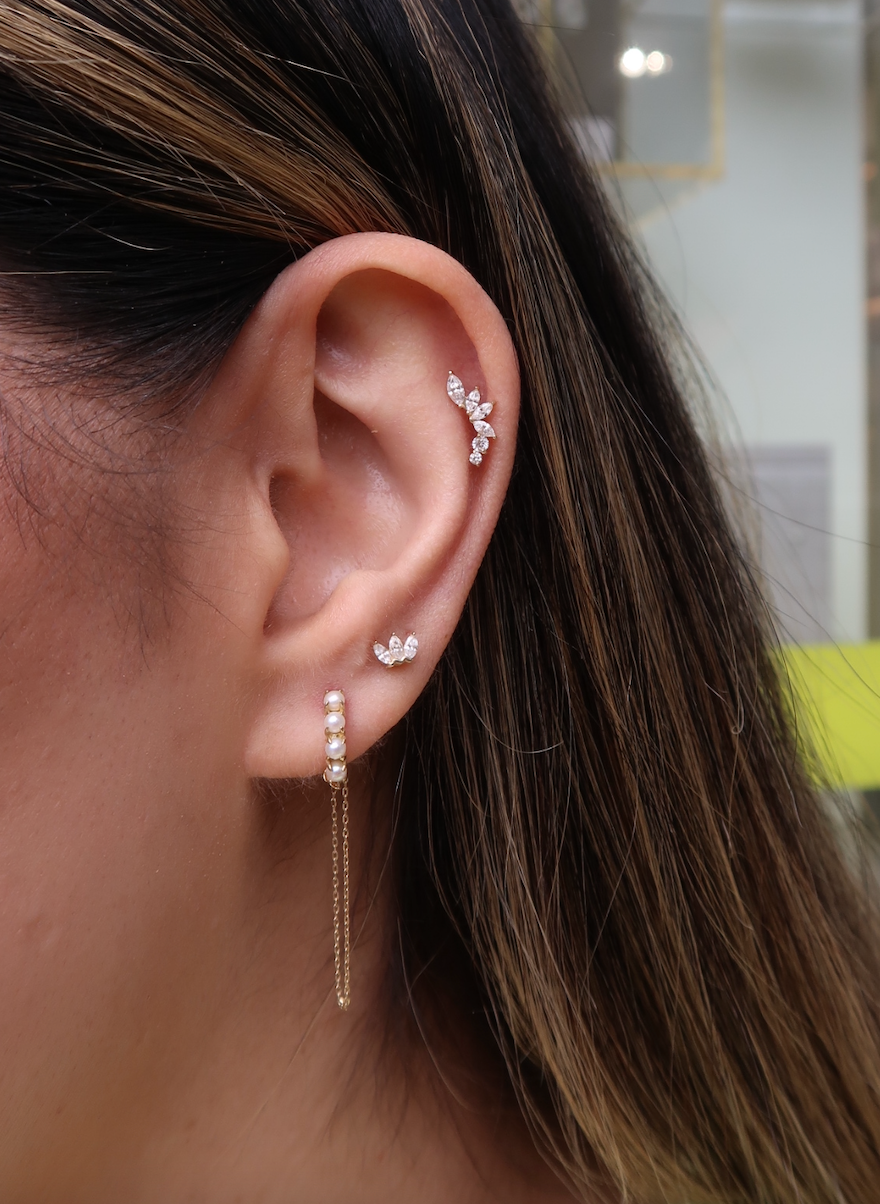 Fleuron Diamond Flatback Earring