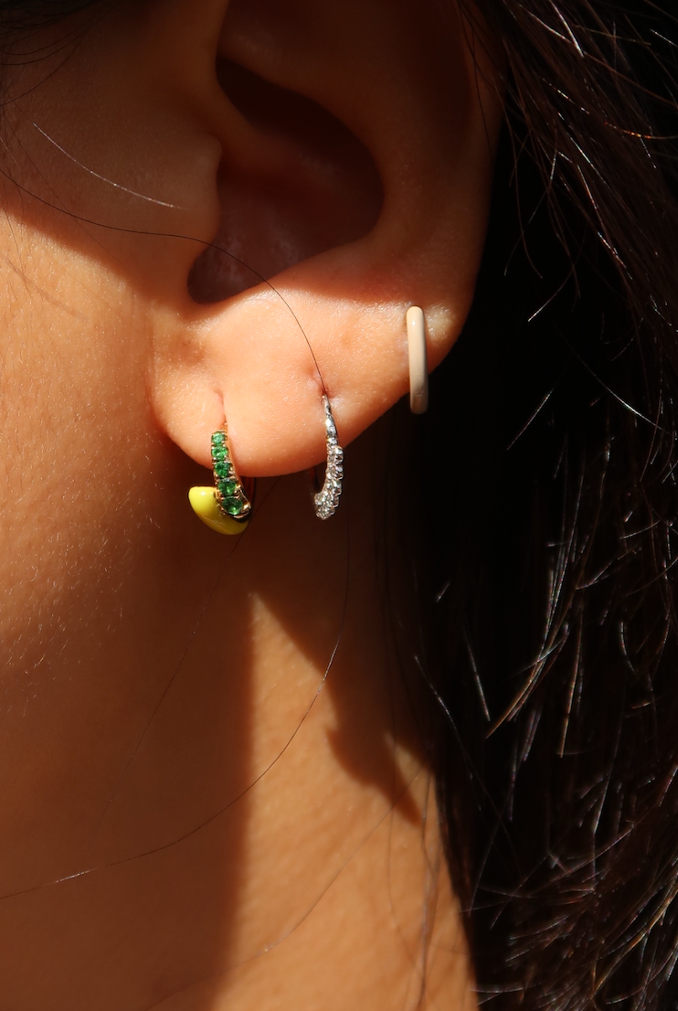 Zest Enamel Huggie Earring