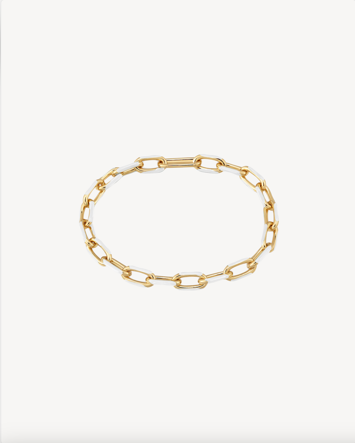 Azure Enamel Paperclip Chain Bracelet