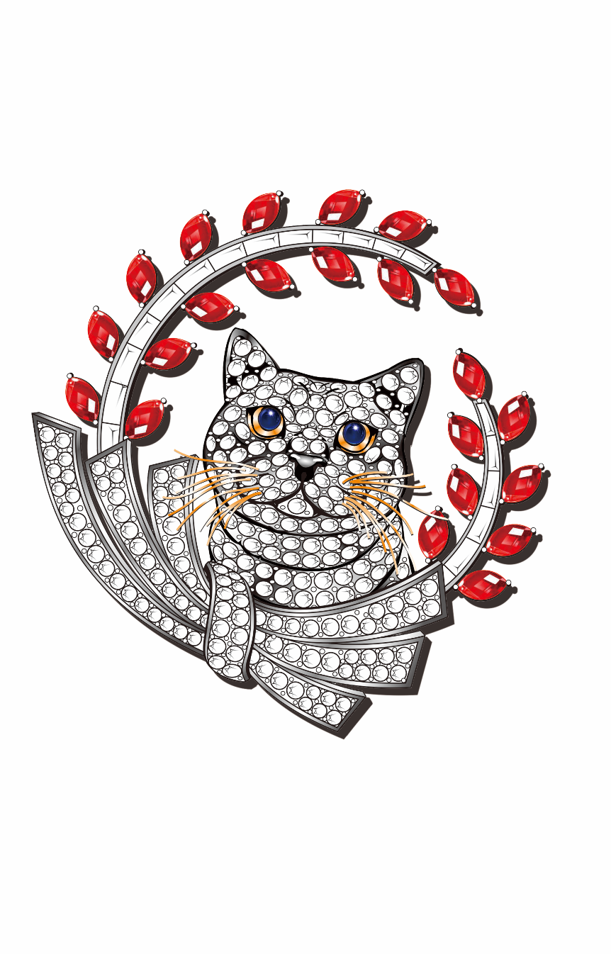 Minette Diamond Brooch Pendant