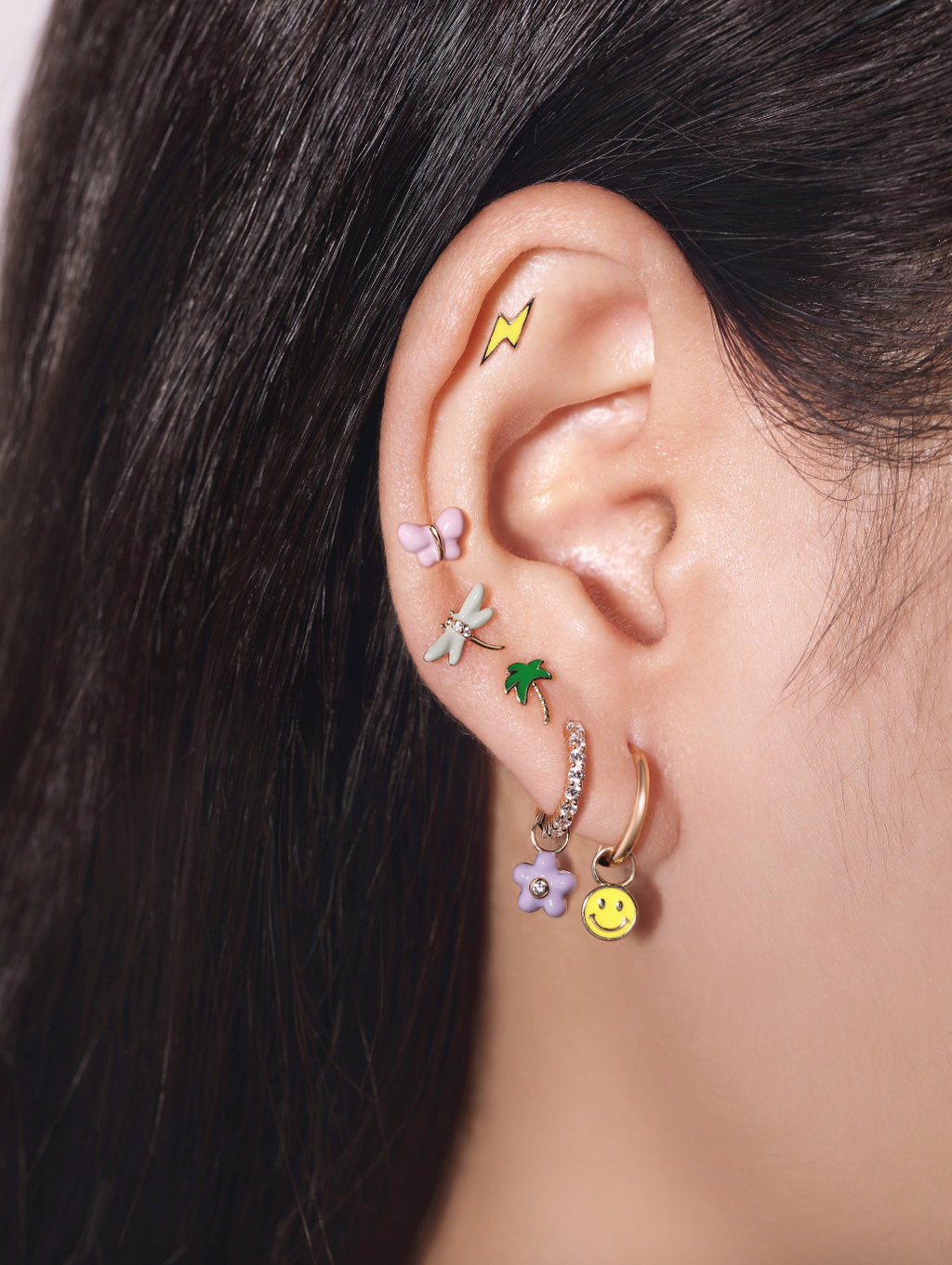 Mint Dragonfly Stud Earring