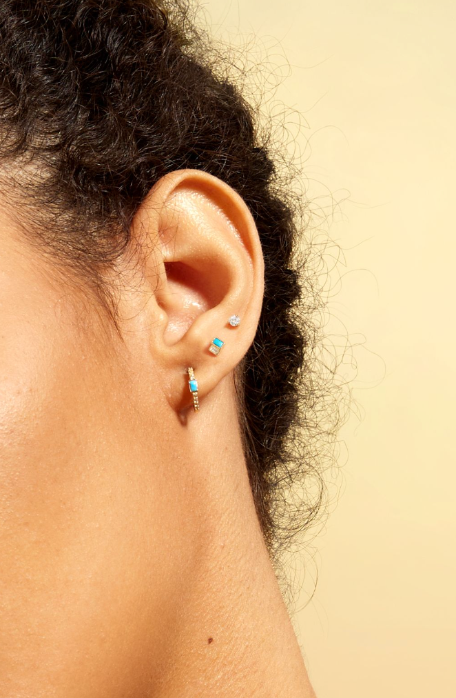 Blue Ray Stud Earring