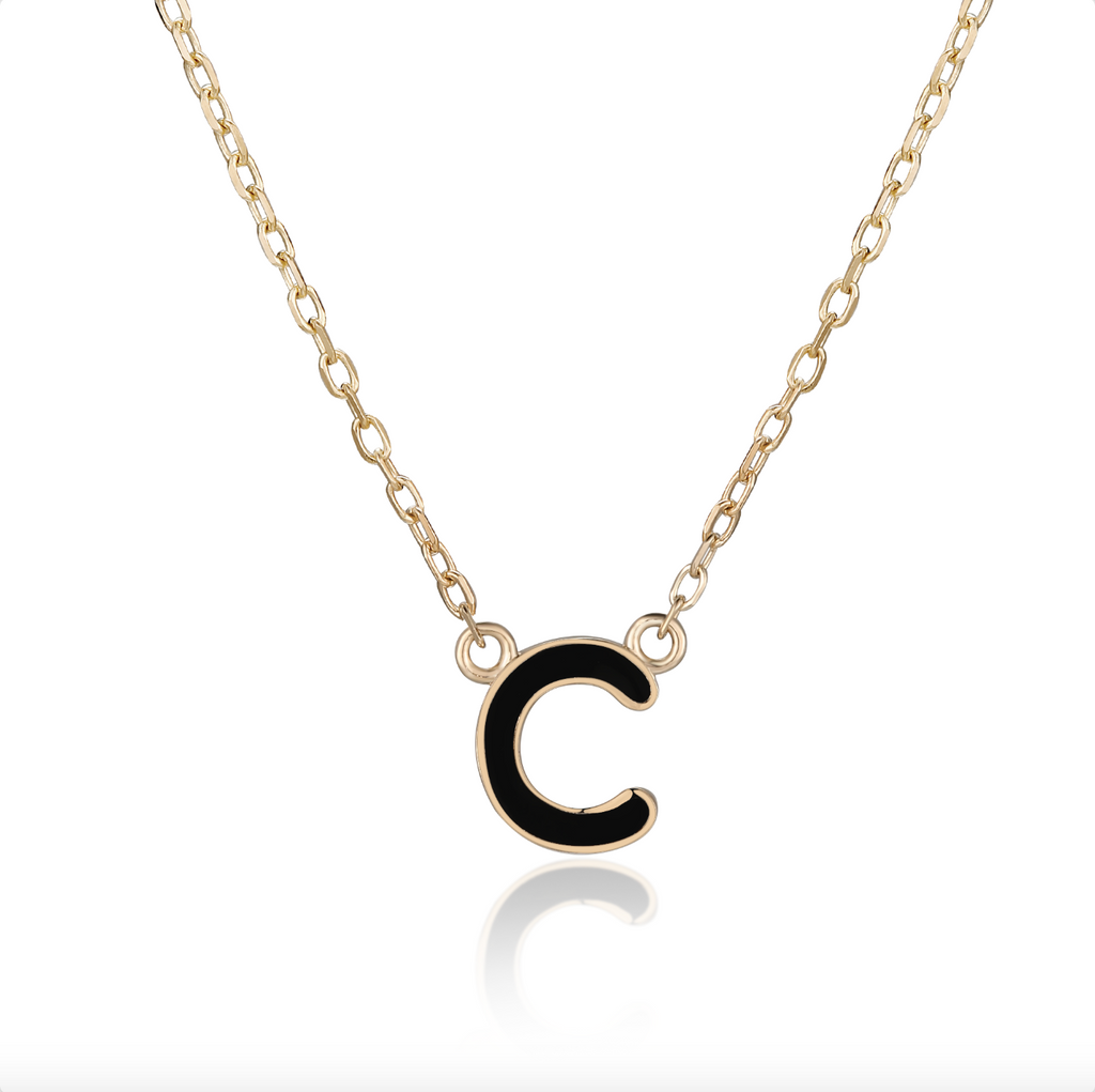 Initial Enamel Necklace