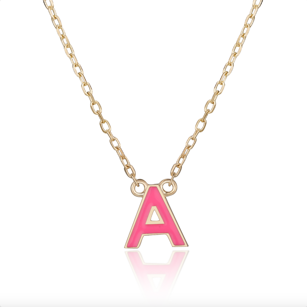 Initial Enamel Necklace