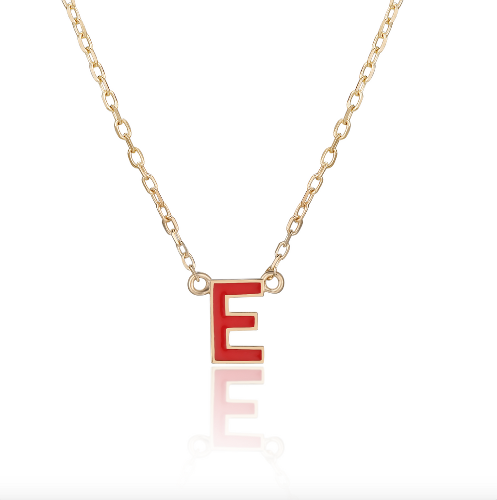 Initial Enamel Necklace