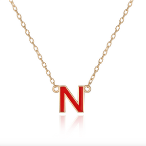 Initial Enamel Necklace