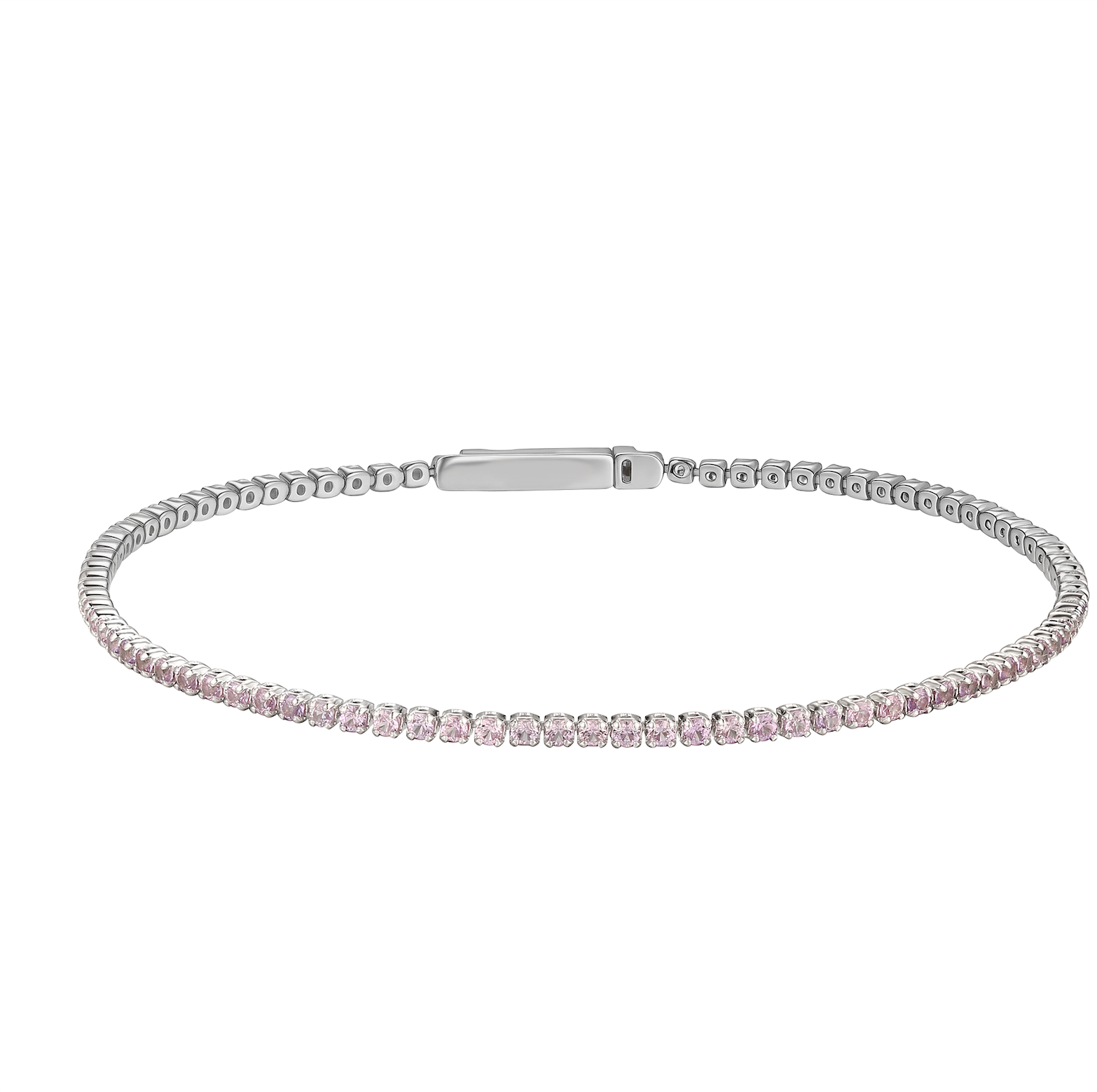 18k Gold Tennis Bracelet With Different Gemstones