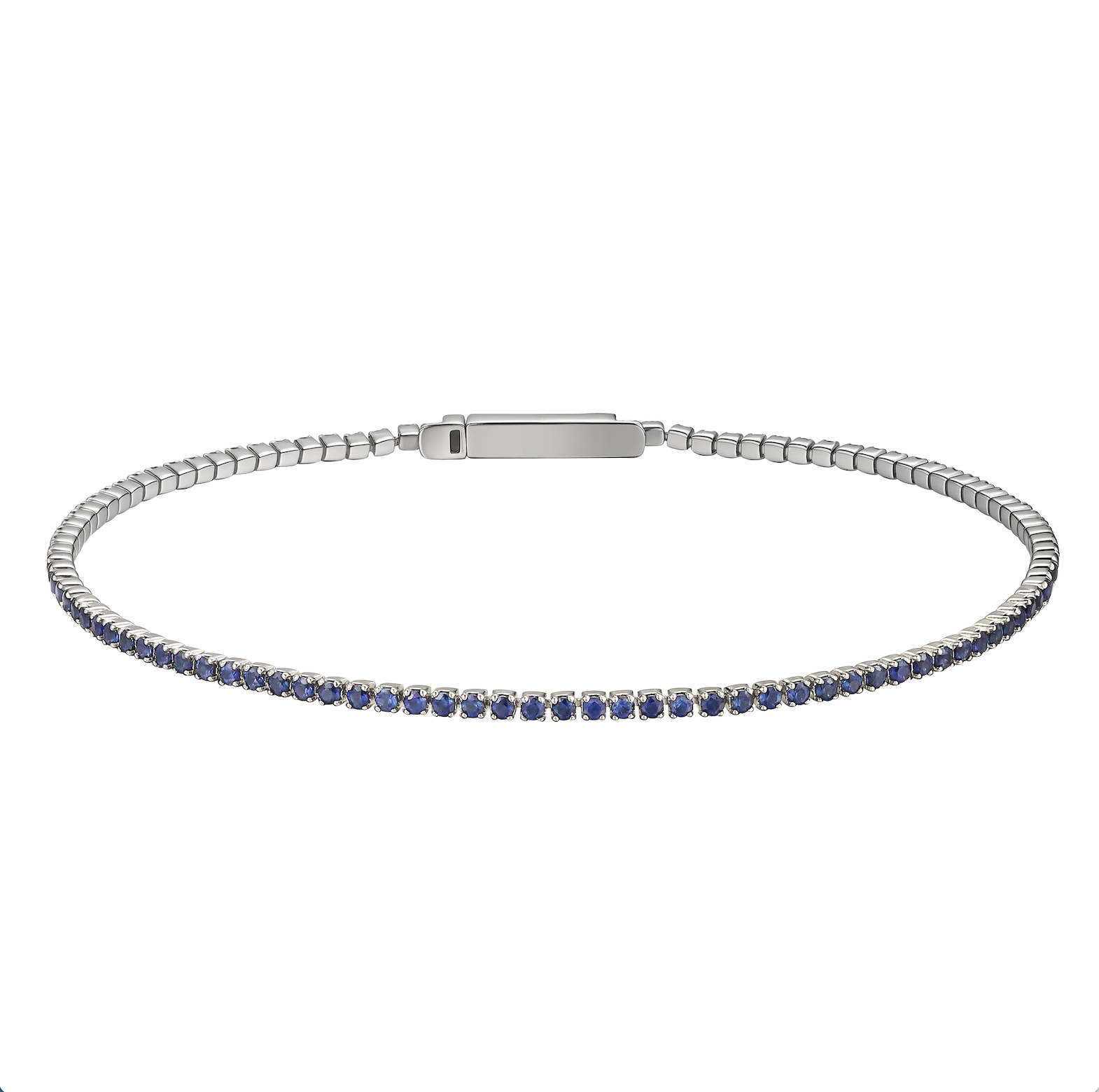 18k Gold Tennis Bracelet With Different Gemstones