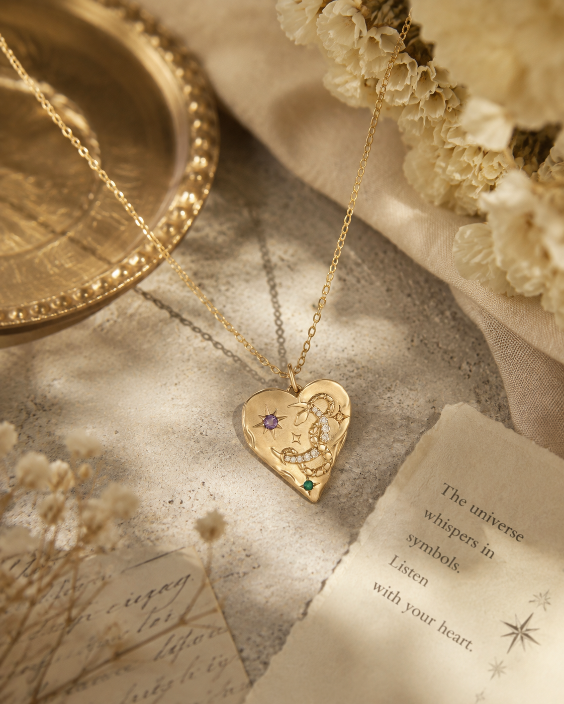 Serpent Constellation Amulet Necklace