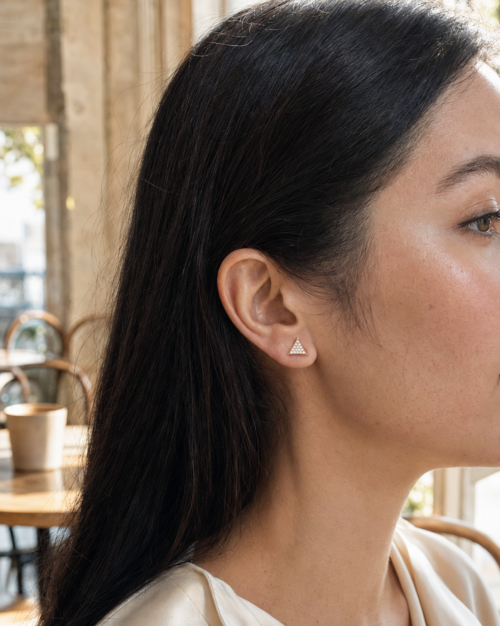 Triangle Pavé Studs