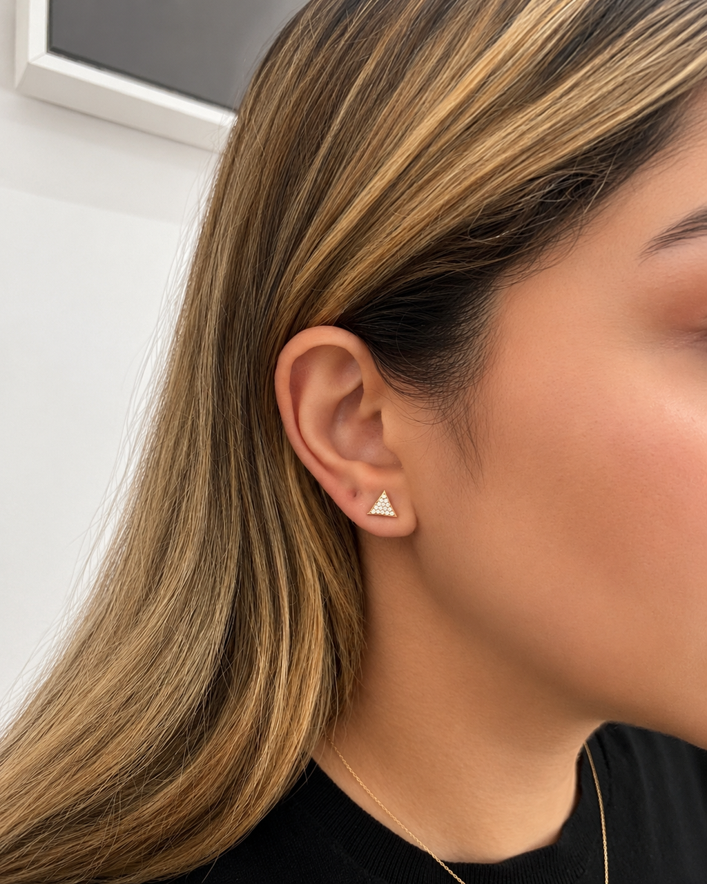 Triangle Pavé Studs