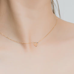 Triangle Water Necklace in Solid Gold